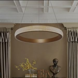 Leniure Modern Gold Circular LED Pendant Light